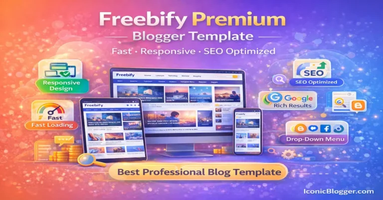 Freebify Premium Blogger Template best professional blog template 2026