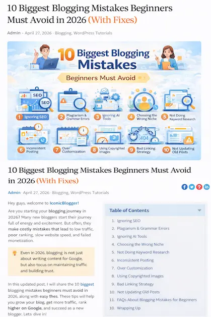 10 biggest blogging mistakes beginners must avoid in 2026