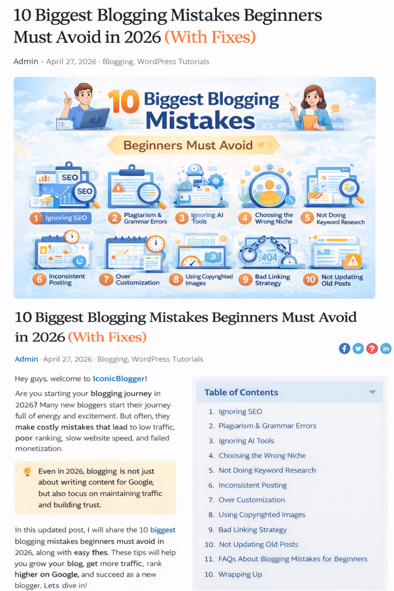 10 biggest blogging mistakes beginners must avoid in 2026